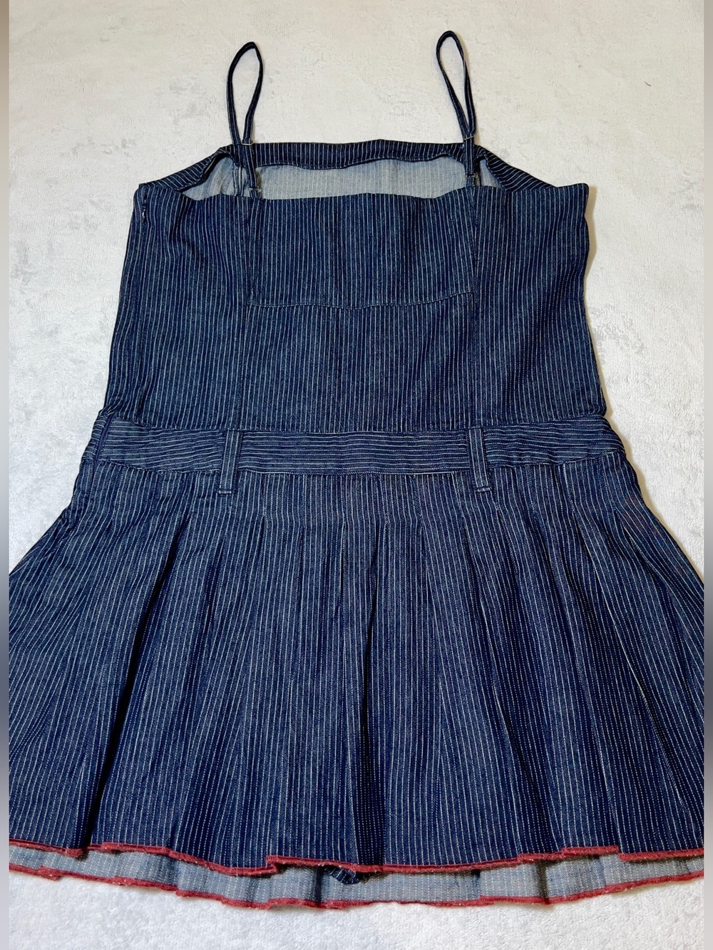 NWT Pilcro by Anthropologie Sleeveless Pleated Denim Romper - Picture 5 of 14